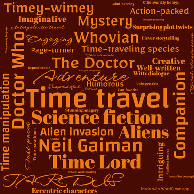 Word cloud of the book Doctor Who Nothing O'Clock 2013 with 48 words like Time travel, Adventure and Science fiction.