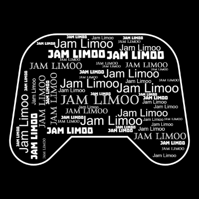 Word cloud in an Esports Controller shape with 1 word Jam Limoo.