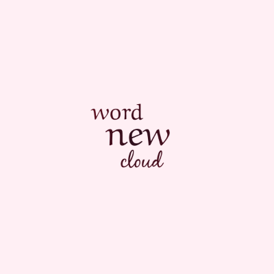 Word cloud with 3 words like new, word and cloud.
