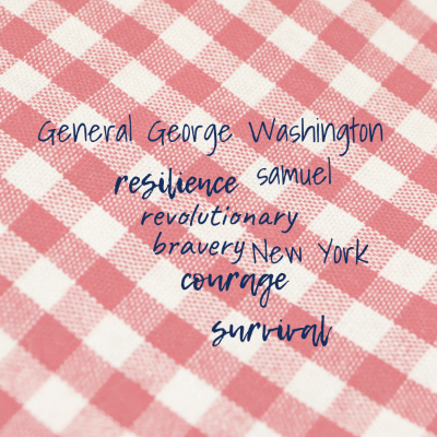 Word cloud with 8 words like bravery, resilience and survival.