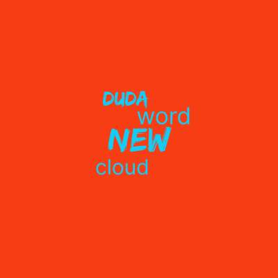 Word cloud with 4 words like new, word and cloud.