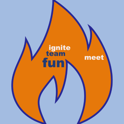 Collaborative word cloud with 4 words like fun, team and ignite.
