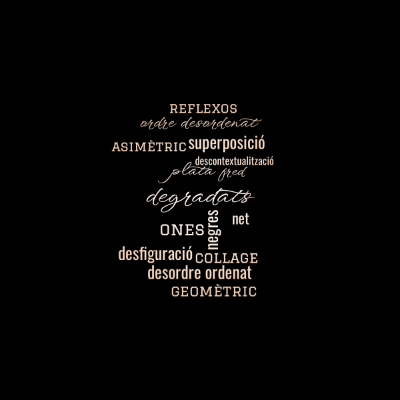 Word cloud with 15 words like degradats, negres and plata.