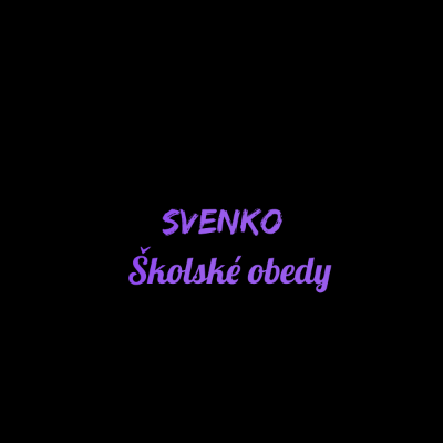 Word cloud in a Square shape with 2 words like Svenko and Školské obedy.