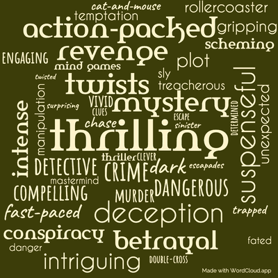 Word cloud of the book I'll Get You For This with 46 words like thrilling, crime and mystery.
