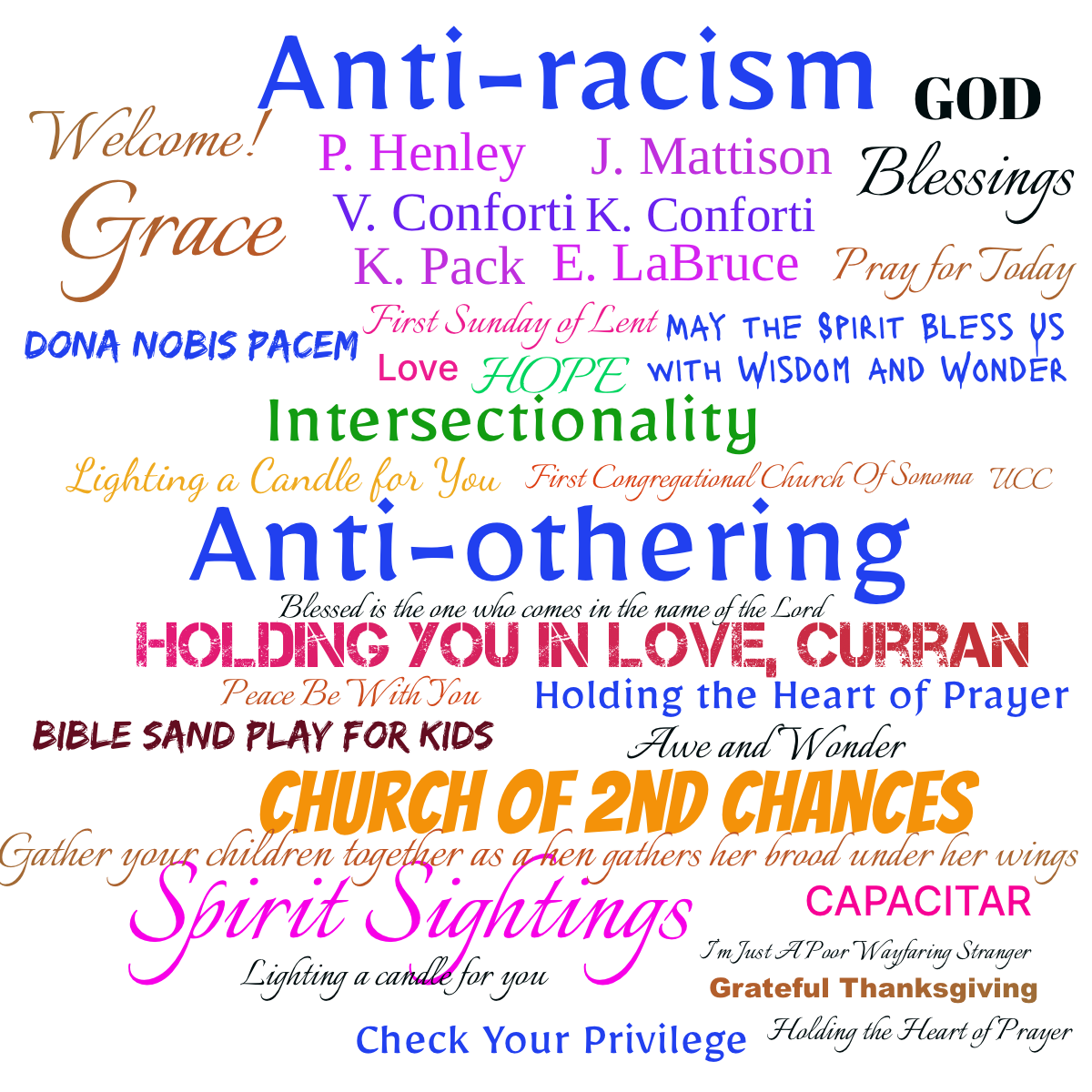 Word cloud: Antiracism.