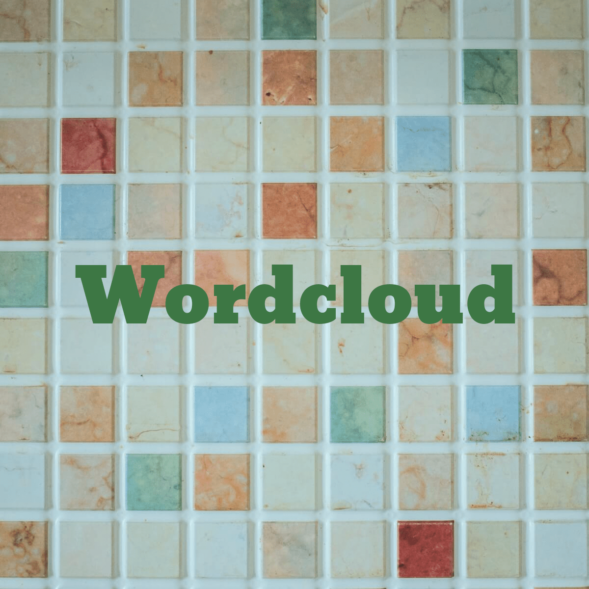 Word cloud with 1 word Wordcloud in green.